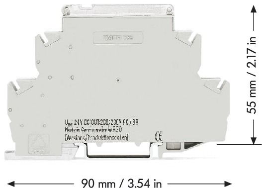 Schaltrelais 230V/AC Serie 789 1S IP20 17,5x55x90mm Federzugans