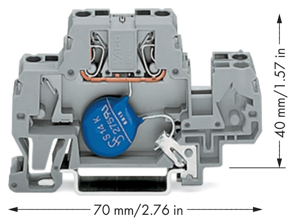 Bauelement-Reihenklemme Serie 870 1Etage 0,08-4qmm gr 20A APL_erf. Federzugans