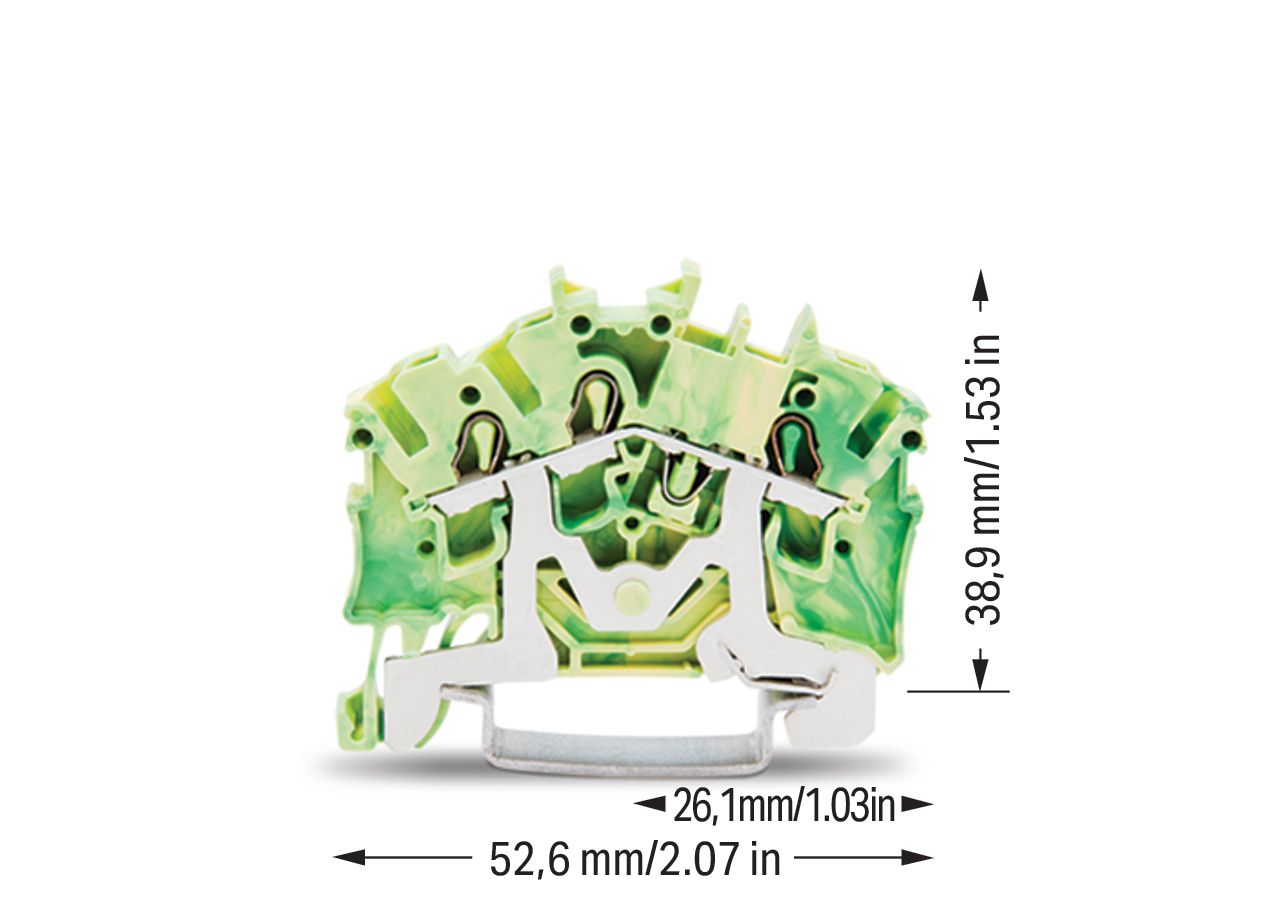 Schutzleiter-Reihenklemme Serie 2002 0,25-2,5qmm gn/ge 1Etage APL_erf.