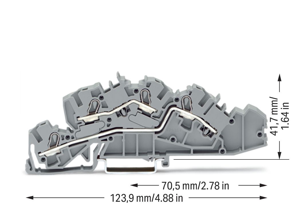 Installationsklemme 36A Serie 2005 gr 0,5-6qmm 2pot APL_erf. Federzugans