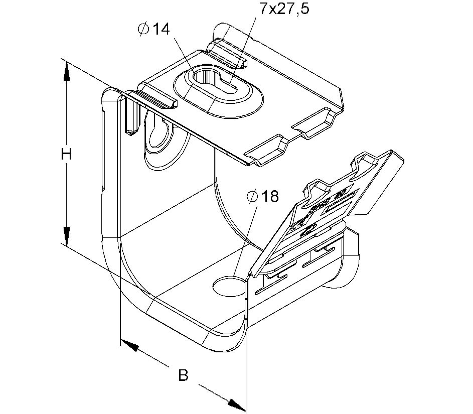 Sammelhalterung ST hfr 15xNYM3x1.5 f.Funkterh