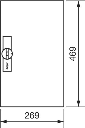 Schutztür IP44 ST H469xB269xT12mm