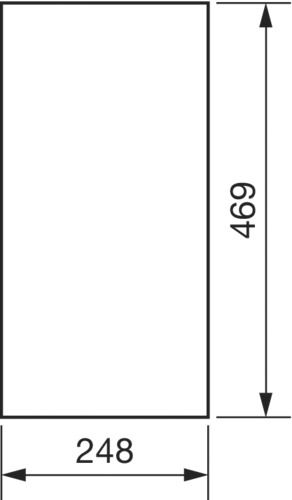 Schutztür IP44 ST H469xB248xT12mm