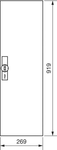 Schutztür IP44 ST H919xB269xT12mm