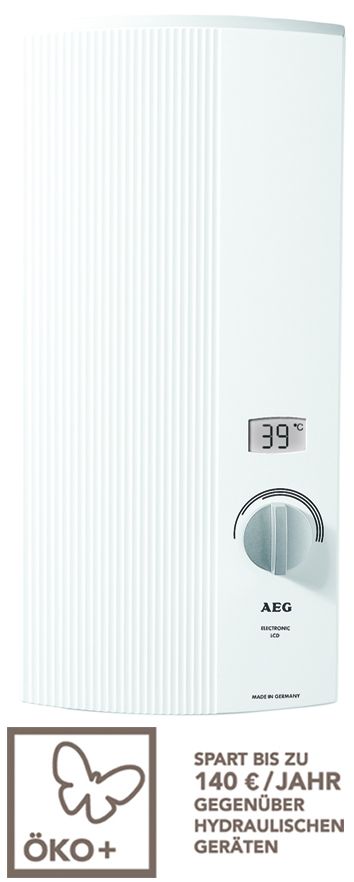 Durchlauferhitzer elektr 27kW m.Display digi man f.vorerwärmtes Wasser A