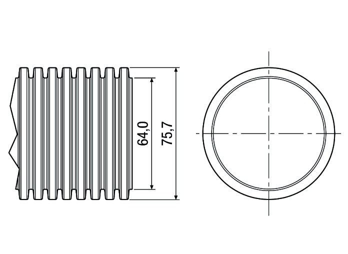 Spiralschlauch Kst Ø75mm PE Polyethylen (PE)