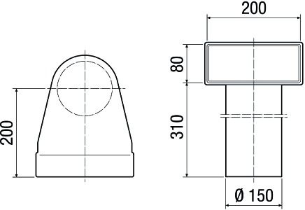 Luftkanalreduzierstück ST