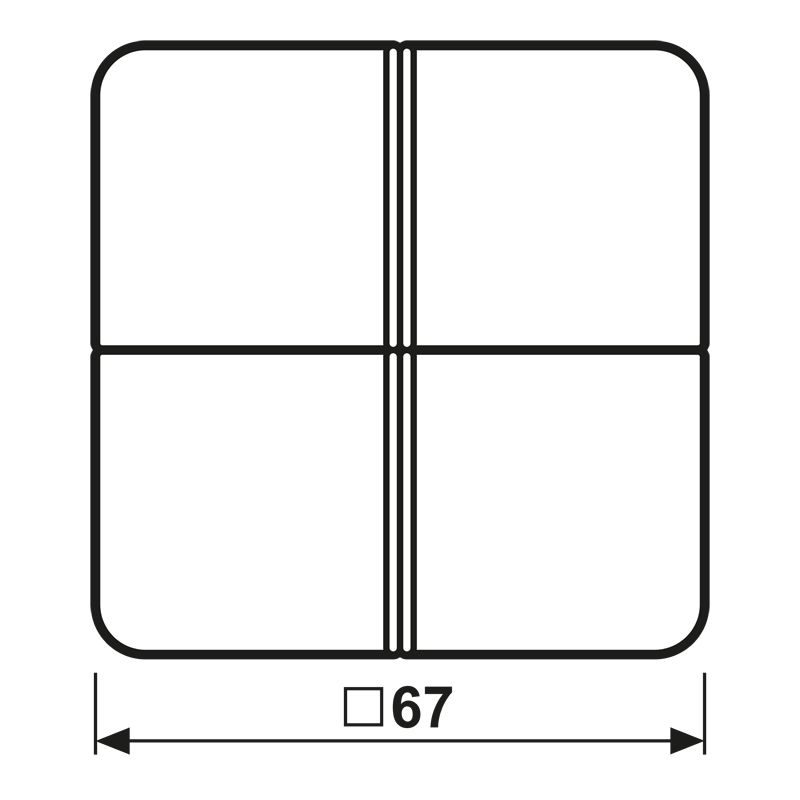 Taste_4t Schalter CD ws glz vierteilige Taste
