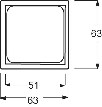 Zwischenrahmen gr solo 50x50mm mt quad50mm/quad50mm