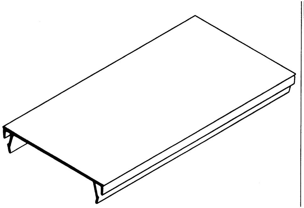 Oberteil GEB-K Kst rws SIGNO BK glatt 79x2000mm unbeh RAL9010
