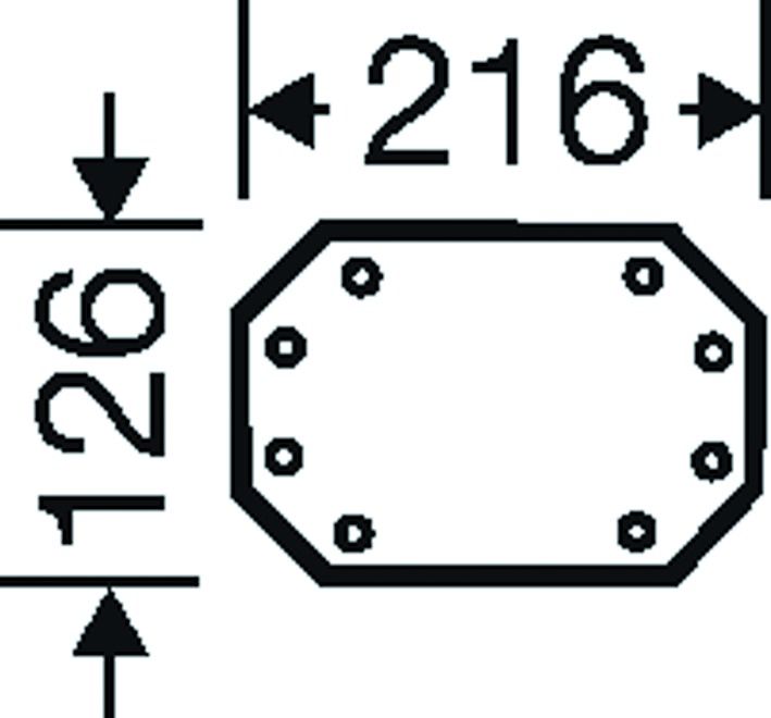 Montageplatte Verteiler Kst unbeh 126x216mm