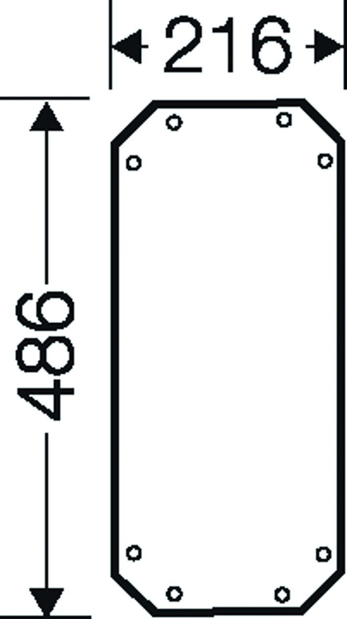 Montageplatte Verteiler Kst unbeh 486x216mm