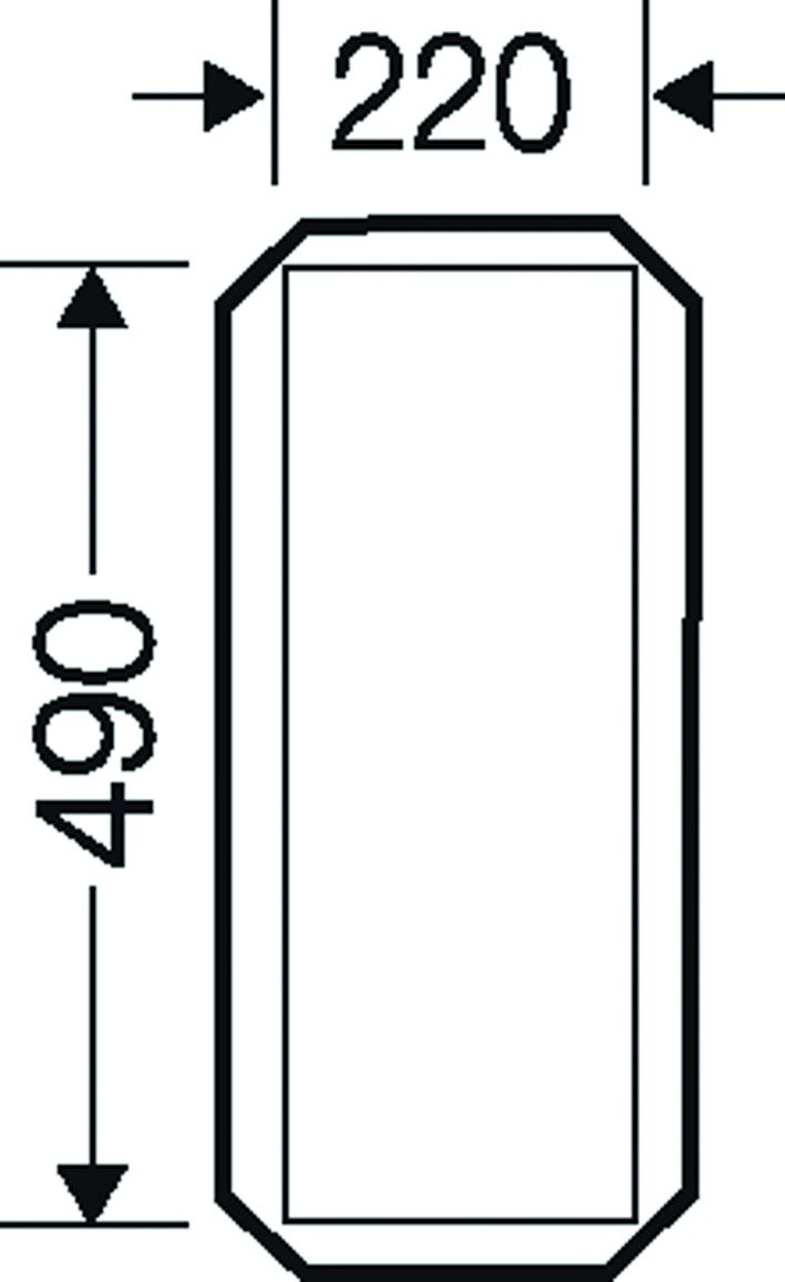 Einbauplatte Kst 220x490mm gr