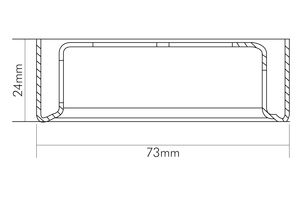 Aufbaugehäuse sw ST Ø73mm H24mm