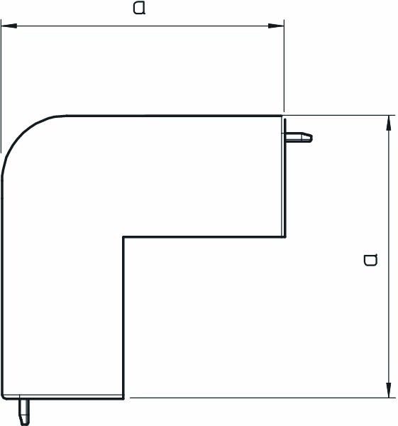 Außeneck LF-K 30x45mm 90° rws RAL9010 HFT Kst