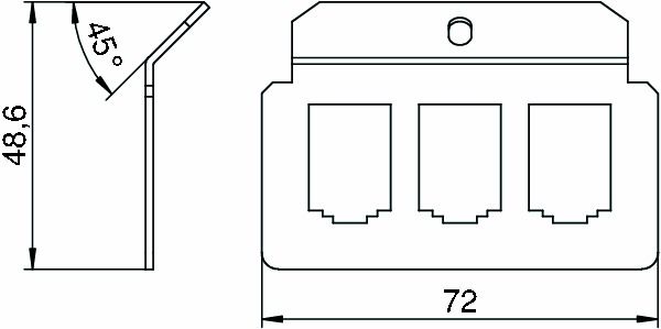 Vollplatte Mod-Jack 3f alu Schraubbef VP ohne