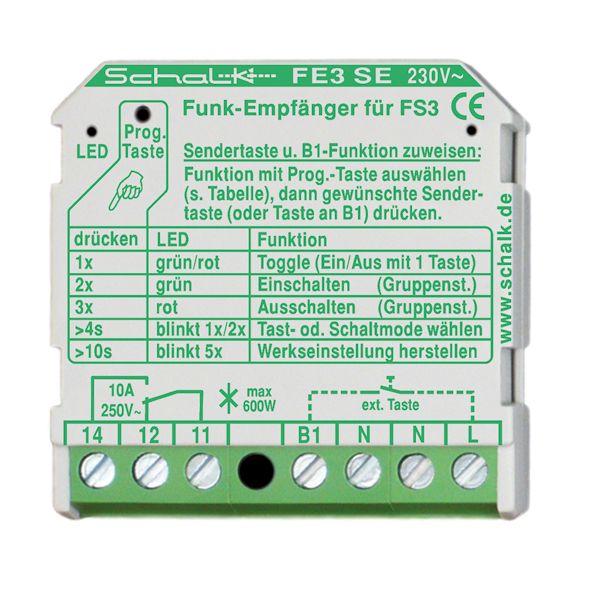 Funkempfänger 433,92MHz 1 UP 230V AC 1k f.Pulsdr f.Schalter