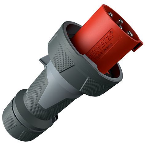 CEE-Stecker 4p 63A IP67 PowerTOP Xtra 400V/rt 6h Schraubkl Kst Verschraubung