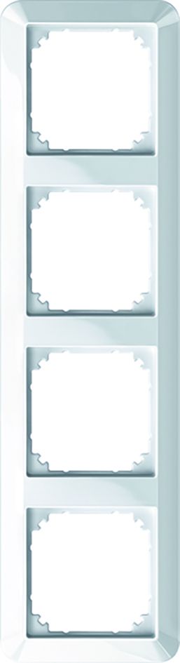 Rahmen 4f polws glz 1-M Kst f.GEB-K Unterputzmontage Thermopl