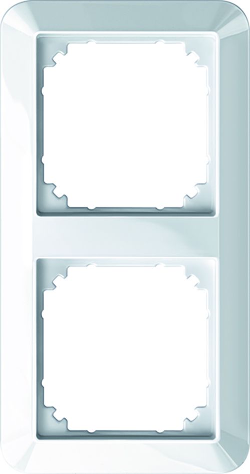 Rahmen 2f akws glz 1-M Kst f.GEB-K aktivweiß Unterputzmontage Thermopl