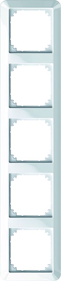 Rahmen 5f polws glz 1-M Kst f.GEB-K Unterputzmontage Thermopl