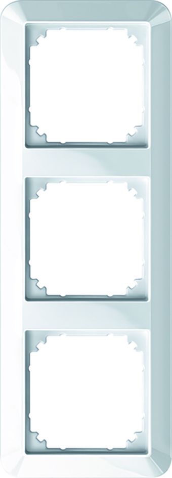 Rahmen 3f polws glz 1-M Kst f.GEB-K Unterputzmontage Thermopl