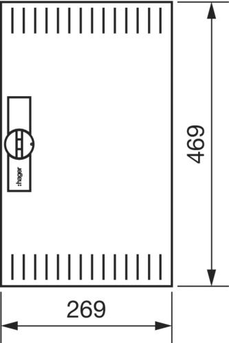 Teiltür IP3X ST H469xB269xT12mm