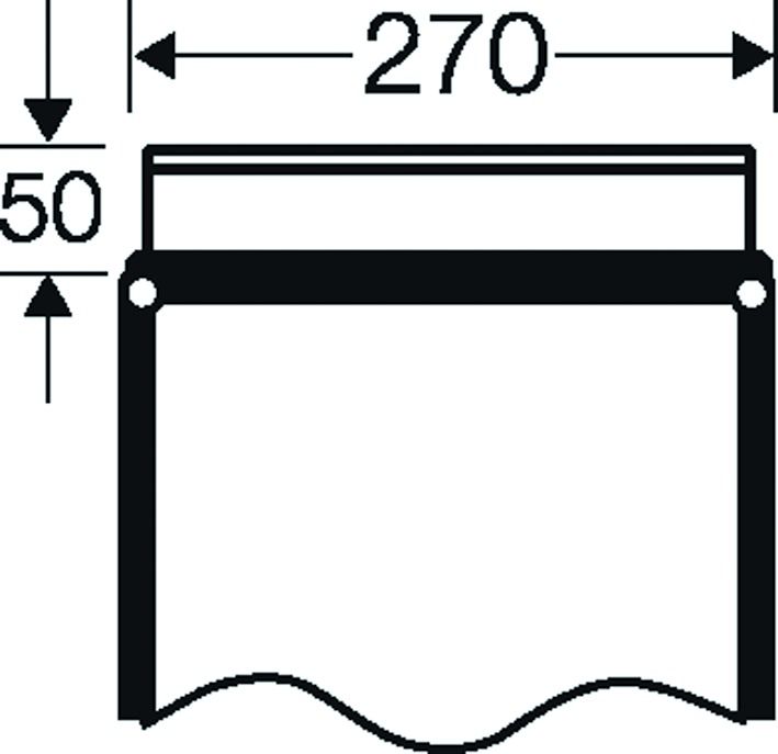 Einführungsflansch Kst 270x110mm blind unbeh