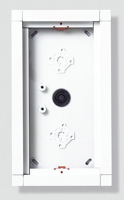 Gehäuse 2f AP ws Alu 132x232x36,5mm Diebstahlsicherung integrierbar