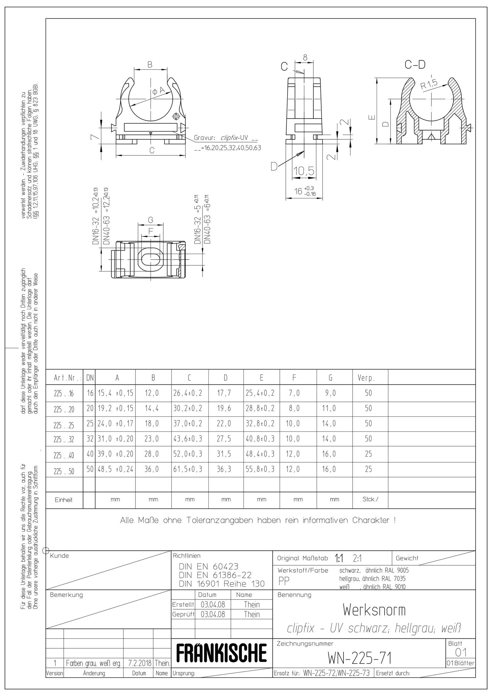 Befestigungsschelle Rohr Ø25mm Kst unbeh Befestigungsschelle Rohr Ø25mm Kst unbeh