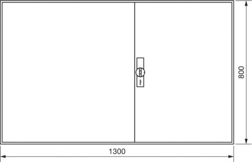 Zählergehäuse AP IP44 Stahlbl ET205mm 1300x800x205mm