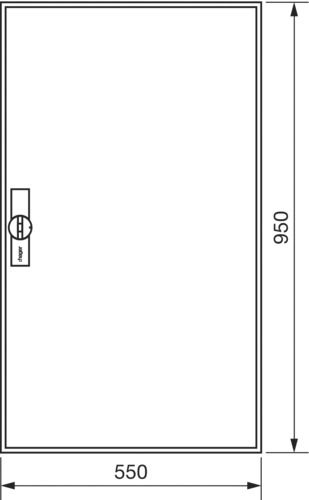 Zählergehäuse AP IP44 Stahlbl ET205mm 550x950x205mm
