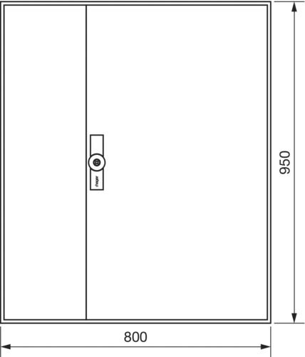 Zählergehäuse AP IP54 Stahlbl ET205mm 800x950x205mm