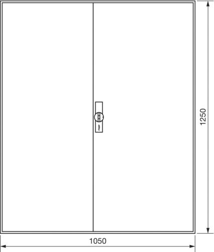 Zählergehäuse AP IP44 Stahlbl ET205mm 1050x1250x205mm