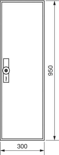 Zählergehäuse AP IP54 Stahlbl ET205mm 300x950x205mm