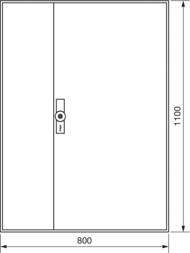 Zählergehäuse AP IP54 Stahlbl ET205mm 800x1100x205mm