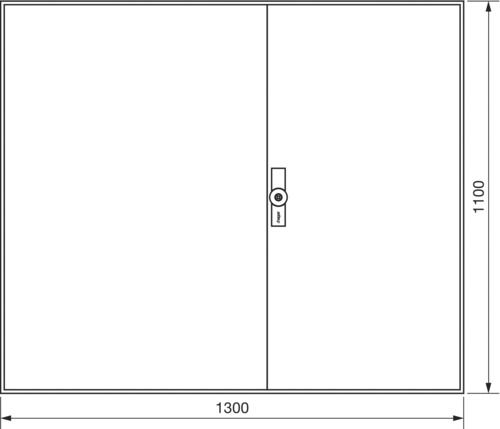 Zählergehäuse AP IP54 Stahlbl ET205mm 1300x1100x205mm