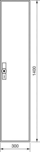 Zählergehäuse AP IP54 Stahlbl ET205mm 300x1400x205mm