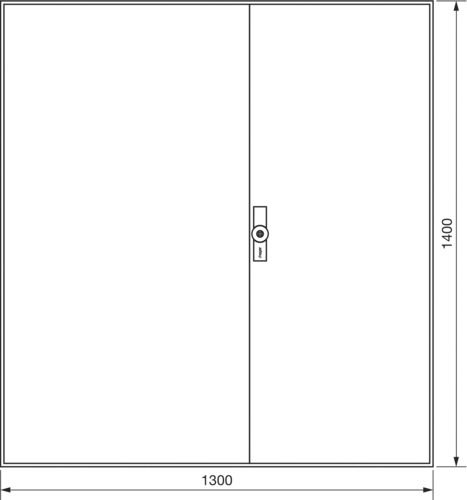 Zählergehäuse AP IP54 Stahlbl ET205mm 1300x1400x205mm