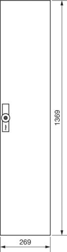 Schutztür IP54 ST H1369xB269xT12mm