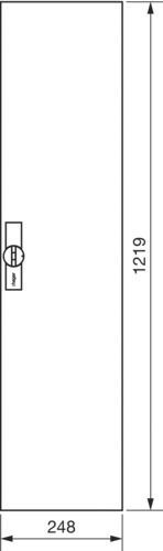 Schutztür IP44 ST H1219xB248xT12mm