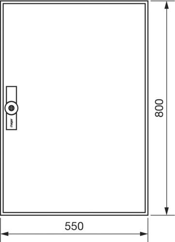 Zählergehäuse AP IP54 Stahlbl ET205mm 550x800x205mm