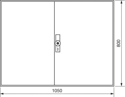 Zählergehäuse AP IP54 Stahlbl ET205mm 1050x800x205mm