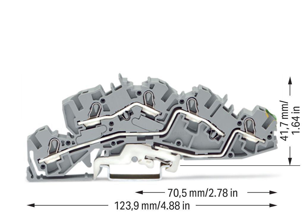 Installationsklemme 36A Serie 2005 gr 0,5-6qmm 3pot APL_erf. Federzugans
