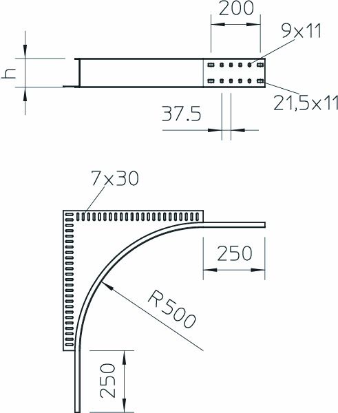 Verbinder Kabeltrag ST Schraubverb Kabelleiter Geeignet für Kabelleiter