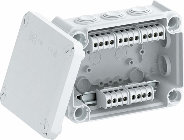 Abzweigdose IP66 10qmm 151x117x67mm lgr Kst Klemm Wand/Decke hfr
