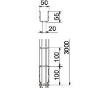 Gitterrinne U-Form GRM-Serie Klickbef 55x50x3000mm int.Verb 1600qmm