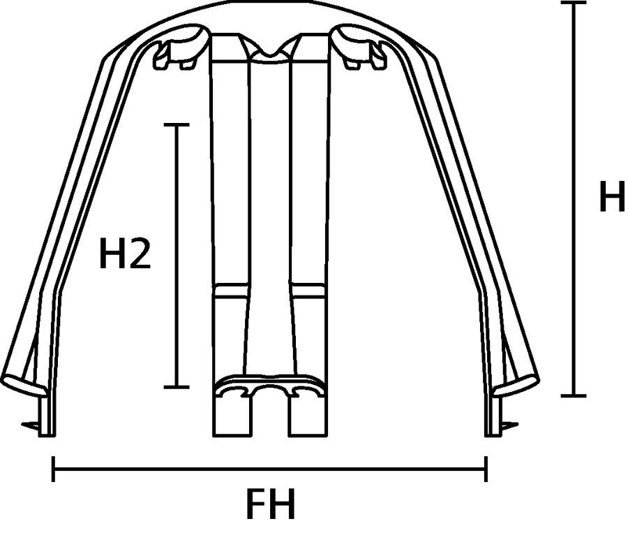 Abstandhalter sw Kst Ø90mm H82mm