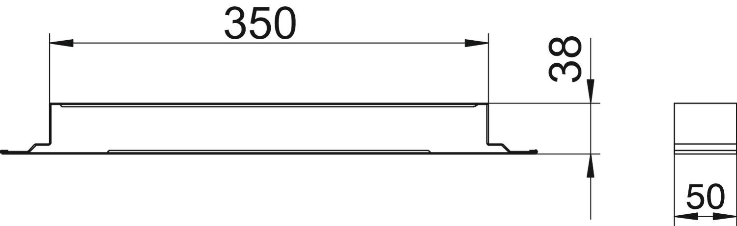Verbindungslasche UF-K ST 350x38mm vz Lasche Mit Potentialausgleich