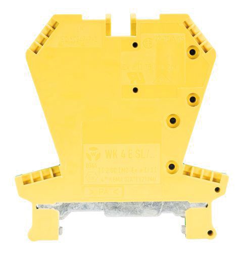 Schutzleiter-Reihenklemme 0,5-4qmm gn/ge 1Etage Hut-/G-Schiene TH35/G32